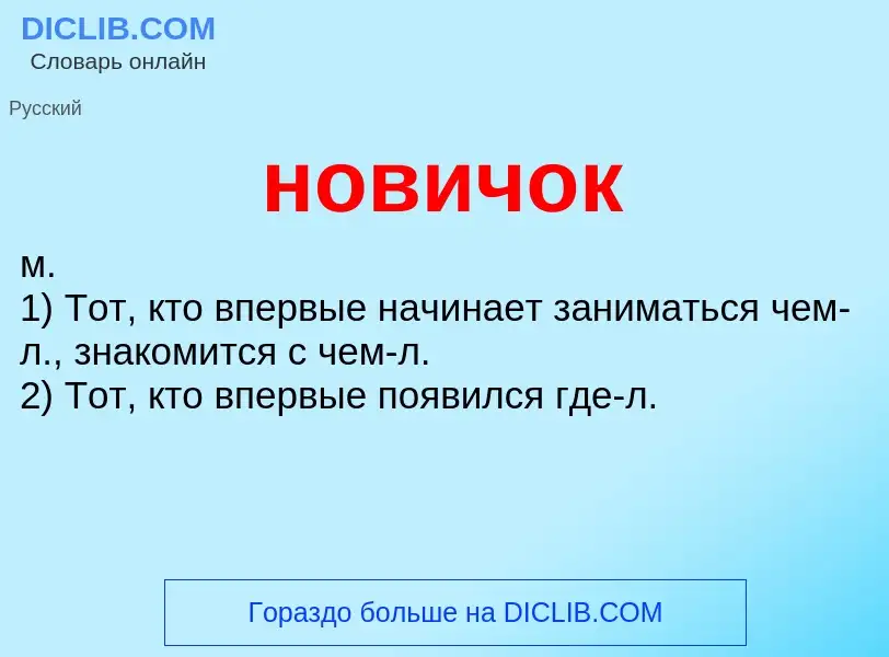 What is новичок - definition