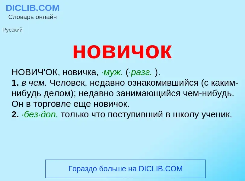 O que é новичок - definição, significado, conceito