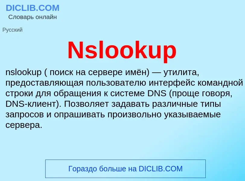 Was ist Nslookup - Definition