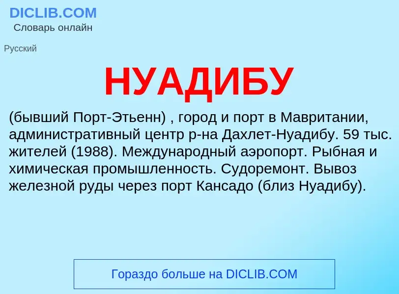 Что такое НУАДИБУ - определение