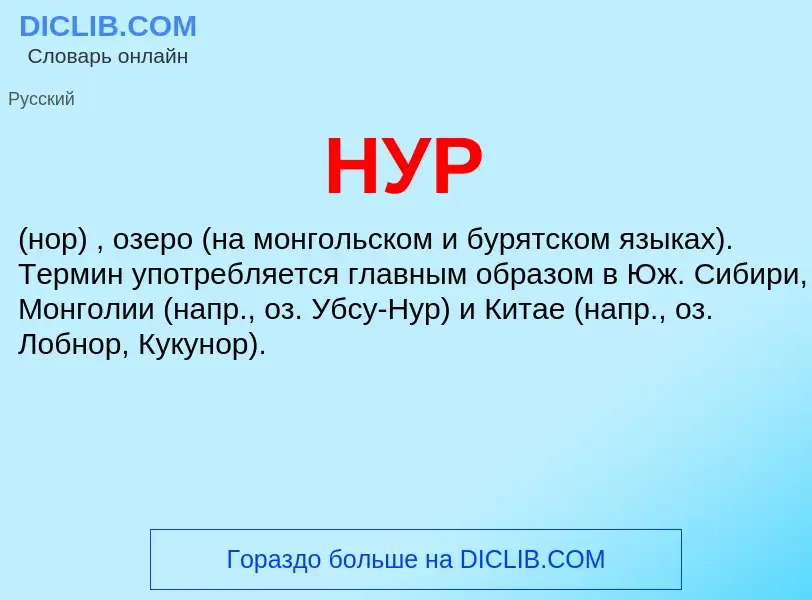 Wat is НУР - definition