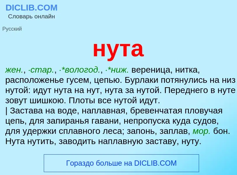 Wat is нута - definition