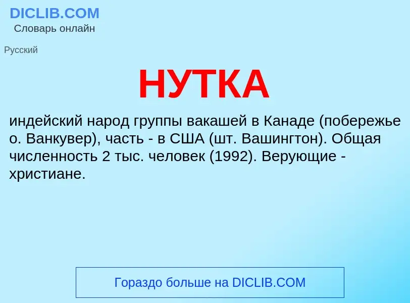 Что такое НУТКА - определение