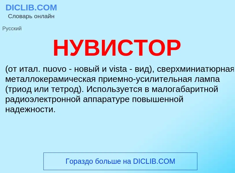 What is НУВИСТОР - definition