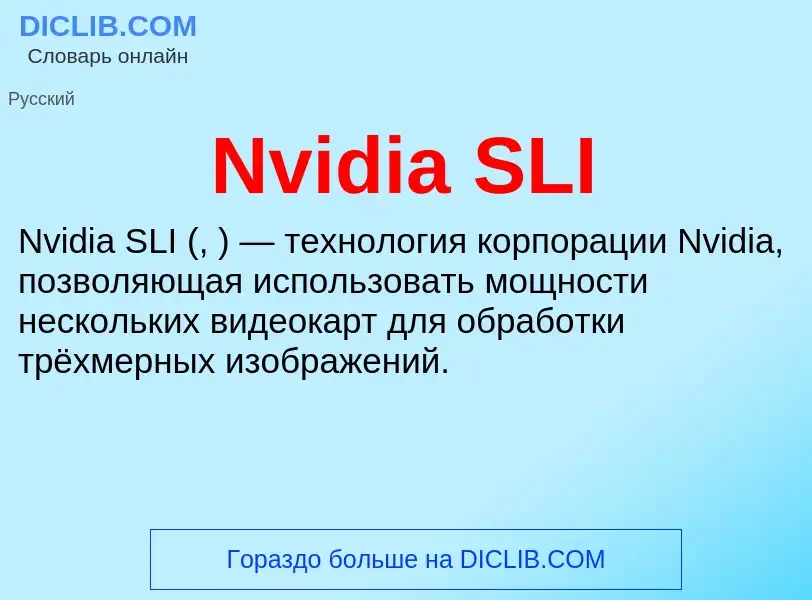 Was ist Nvidia SLI - Definition