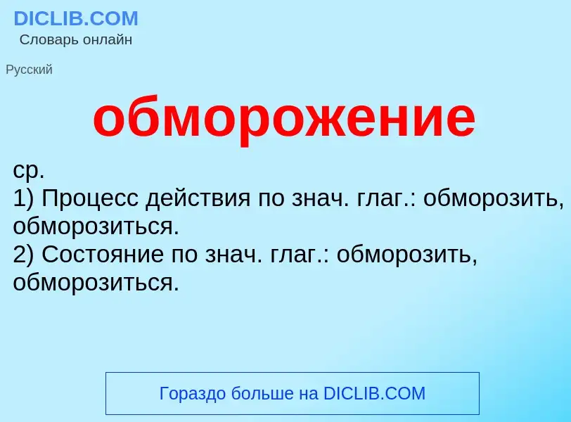 O que é обморожение - definição, significado, conceito