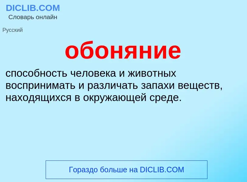 O que é обоняние - definição, significado, conceito