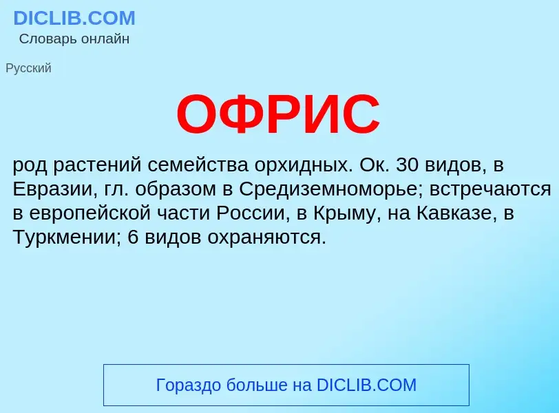 What is ОФРИС - meaning and definition