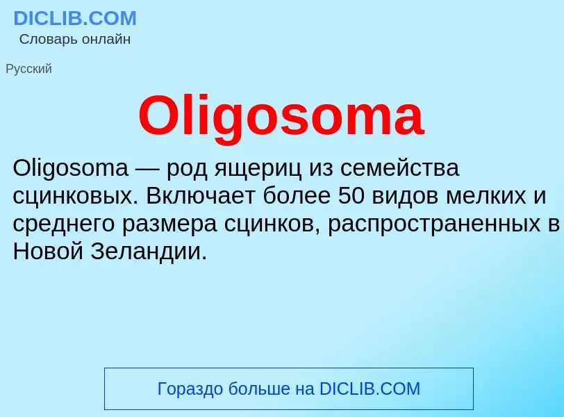 Wat is Oligosoma - definition