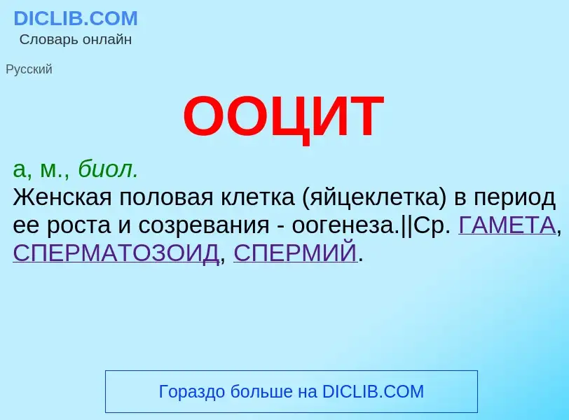 ¿Qué es ООЦИТ? - significado y definición