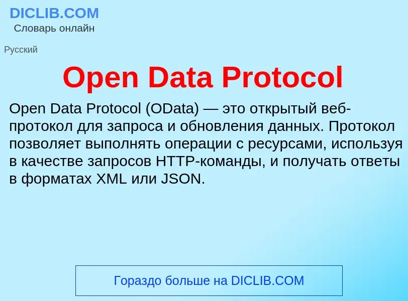 Wat is Open Data Protocol - definition