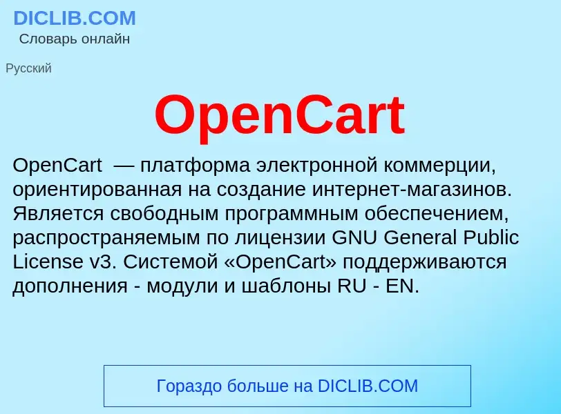 Wat is OpenCart - definition