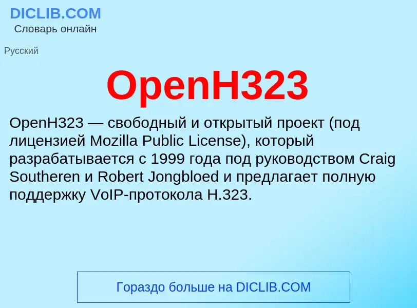 Wat is OpenH323 - definition