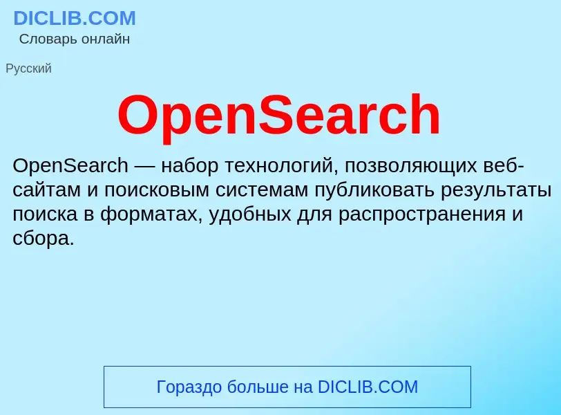 Wat is OpenSearch - definition