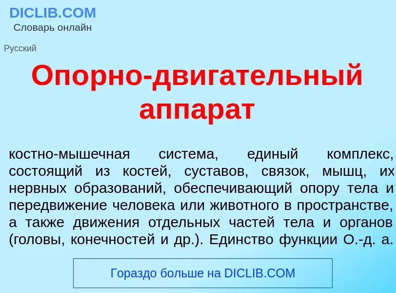 Что такое Оп<font color="red">о</font>рно-дв<font color="red">и</font>гательный аппар<font color="re