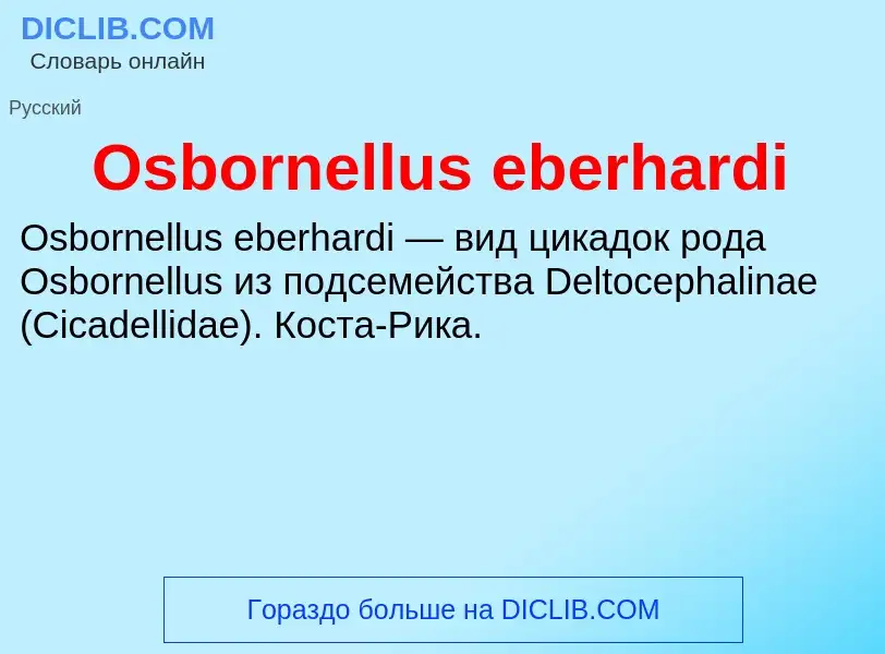 Τι είναι Osbornellus eberhardi - ορισμός