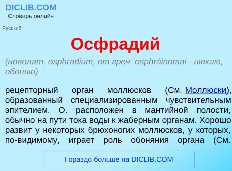 ¿Qué es Осфр<font color="red">а</font>дий? - significado y definición