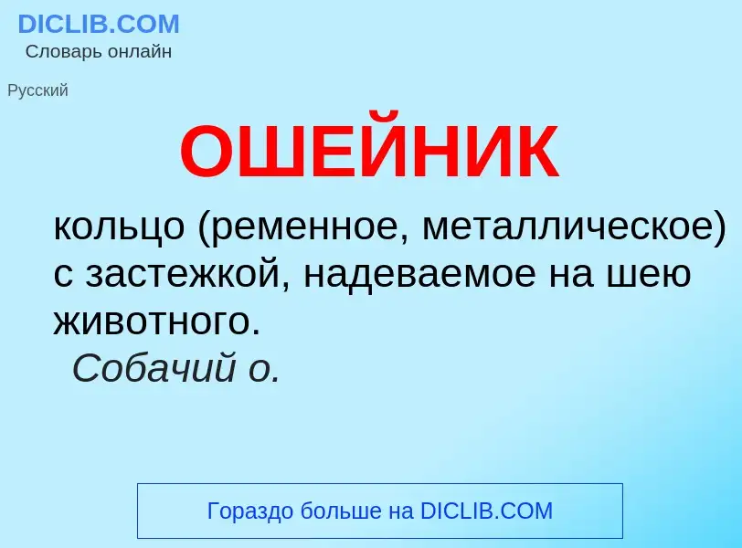 O que é ОШЕЙНИК - definição, significado, conceito