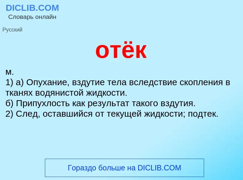 Что такое отёк - определение