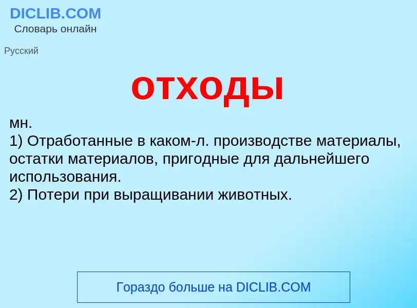 Что такое отходы - определение