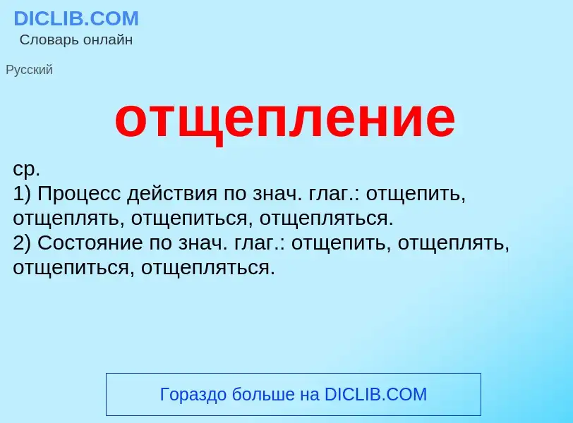 Τι είναι отщепление - ορισμός