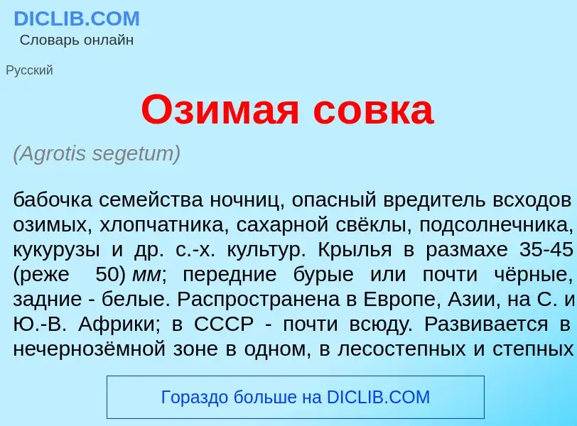 Что такое Оз<font color="red">и</font>мая с<font color="red">о</font>вка - определение