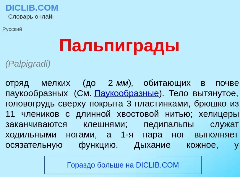 Was ist Пальпигр<font color="red">а</font>ды - Definition