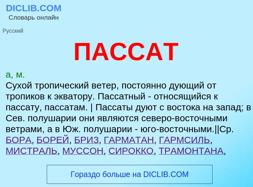 What is ПАССАТ - meaning and definition