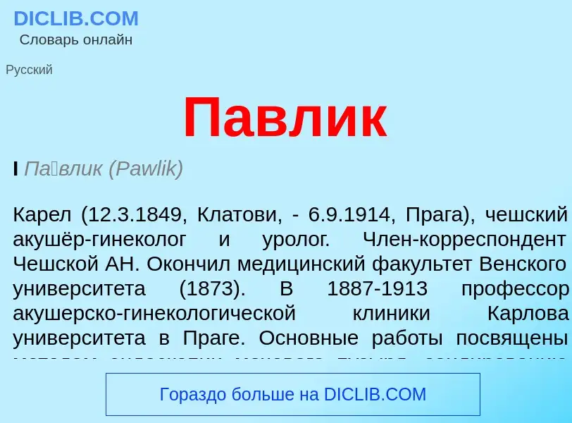 Was ist Павлик - Definition