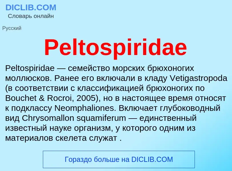 What is Peltospiridae - definition