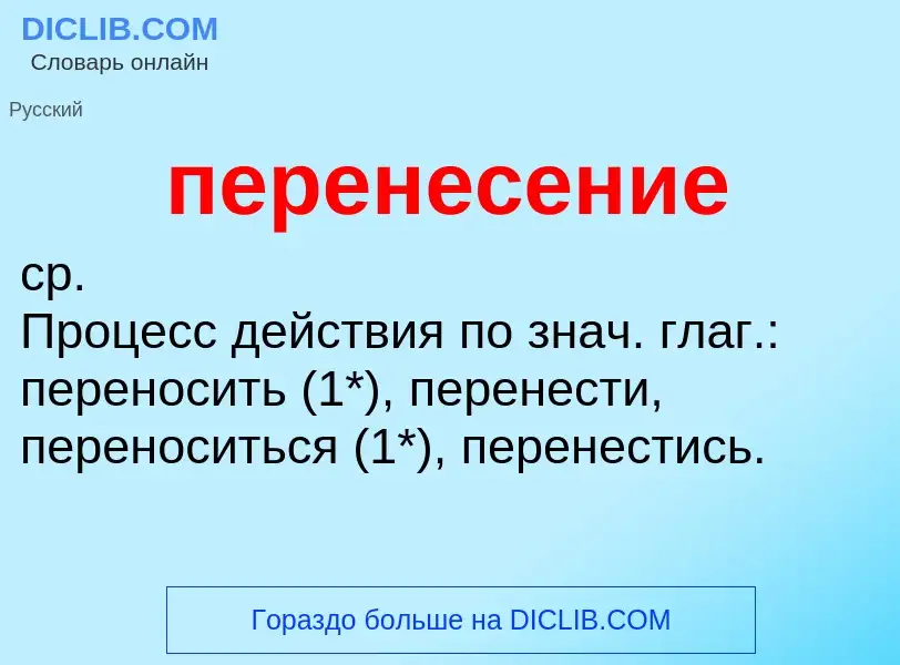 Τι είναι перенесение - ορισμός