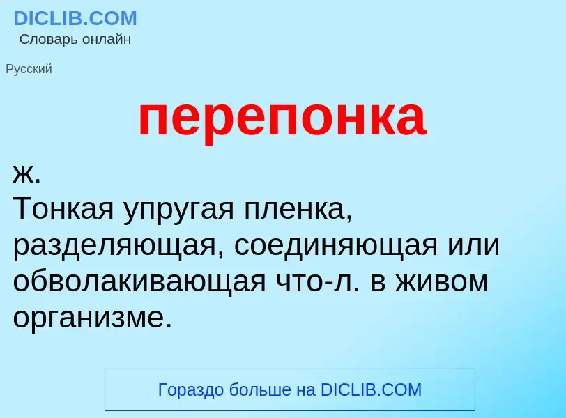 O que é перепонка - definição, significado, conceito