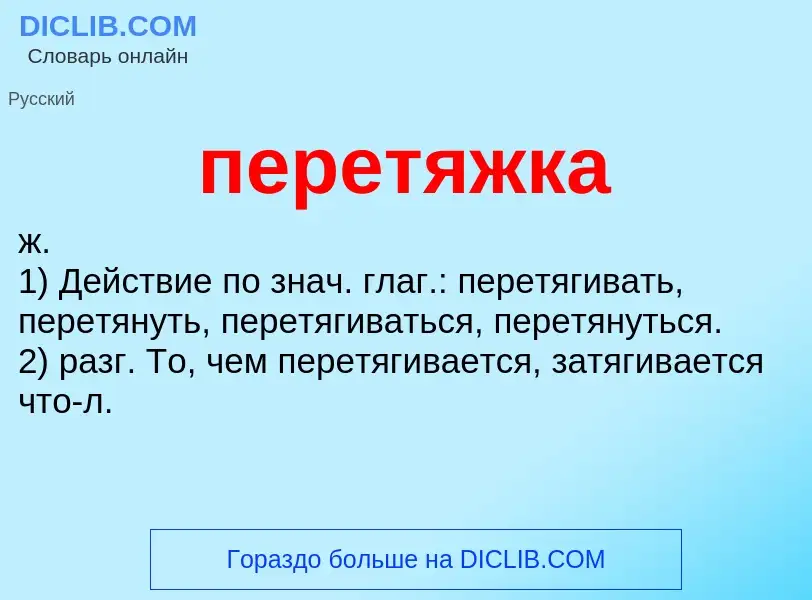 Что такое перетяжка - определение