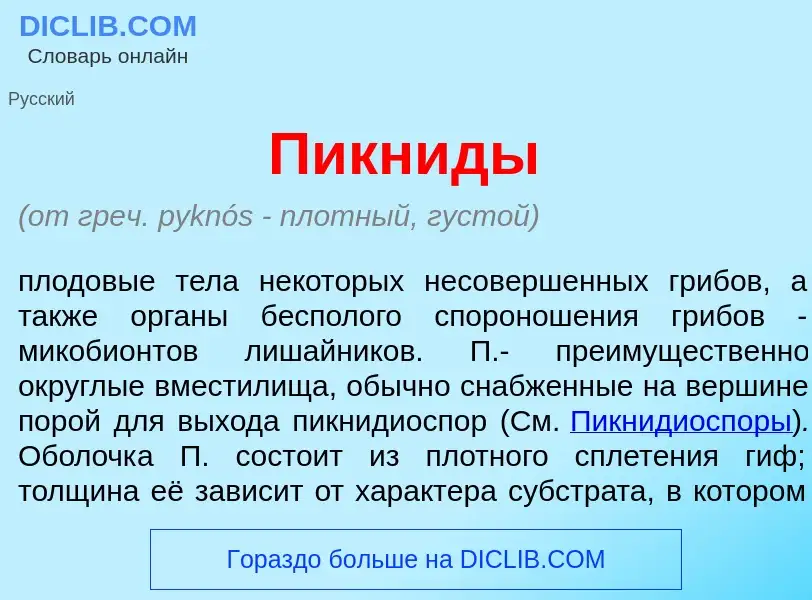 What is Пикн<font color="red">и</font>ды - definition