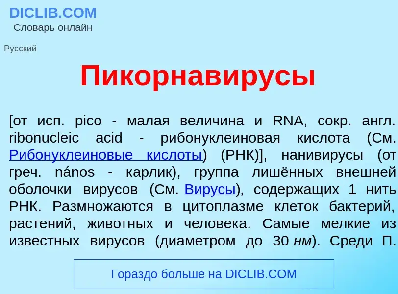 Che cos'è Пикорнав<font color="red">и</font>русы - definizione