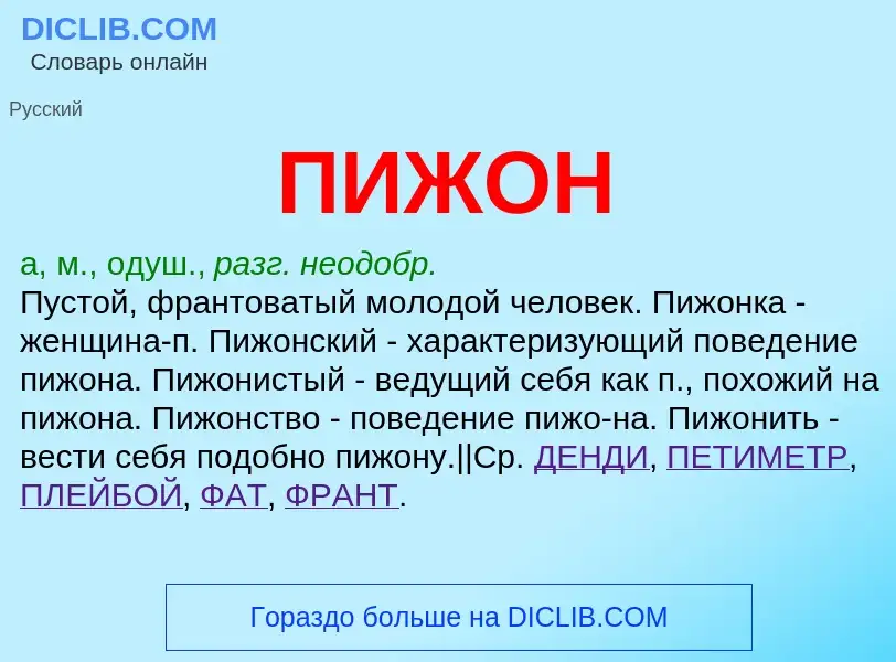 O que é ПИЖОН - definição, significado, conceito