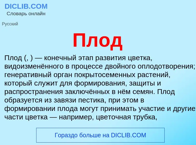 What is Плод - definition