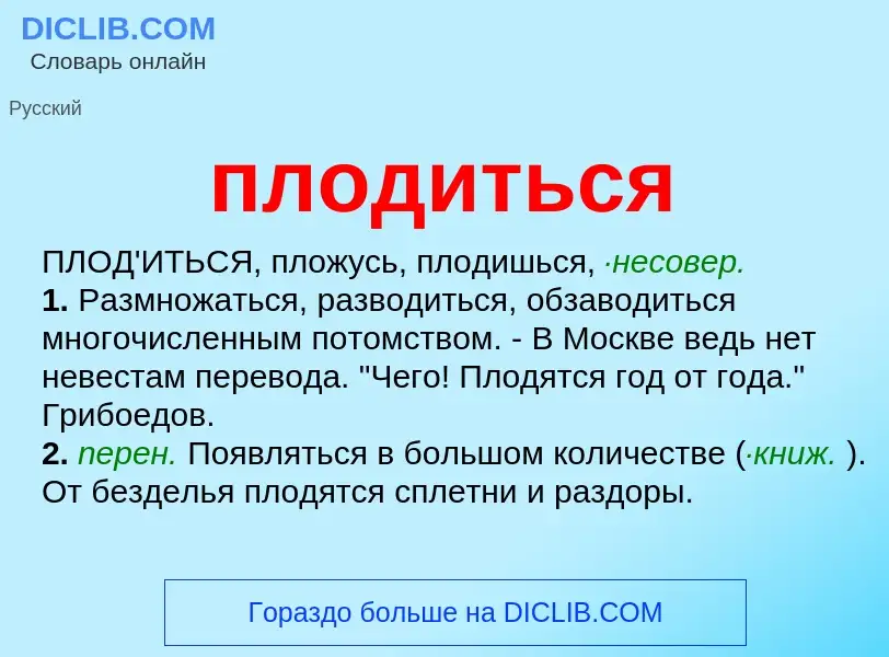 O que é плодиться - definição, significado, conceito