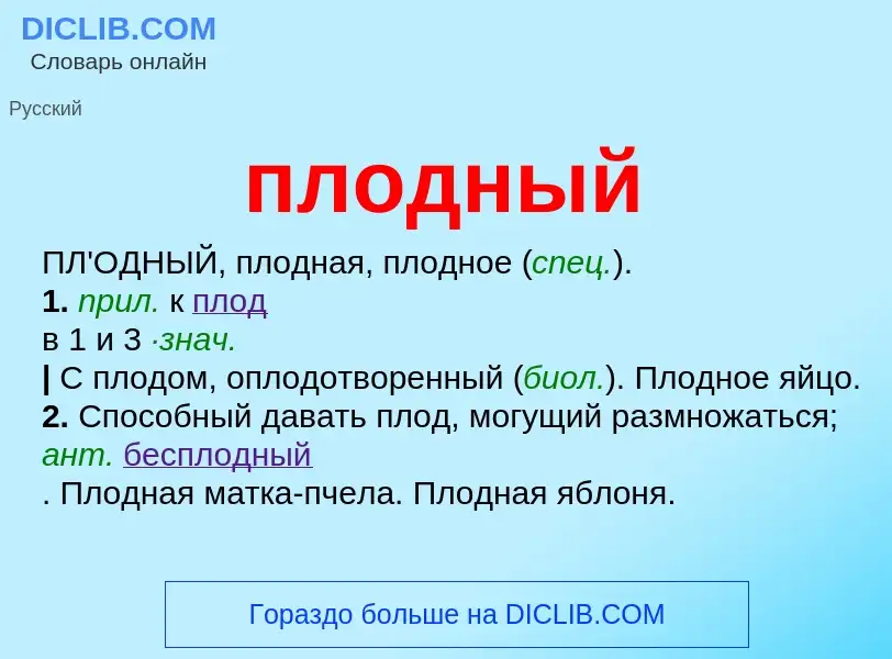 O que é плодный - definição, significado, conceito