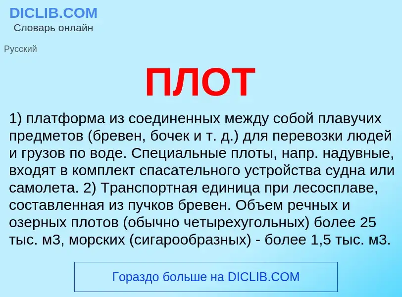 What is ПЛОТ - definition