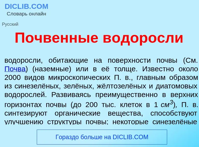 O que é П<font color="red">о</font>чвенные в<font color="red">о</font>доросли - definição, significa