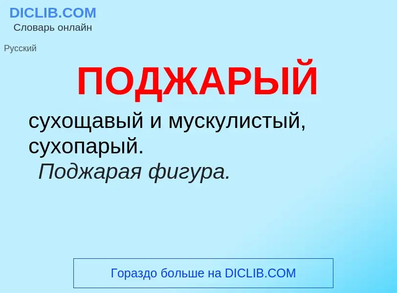 Τι είναι ПОДЖАРЫЙ - ορισμός