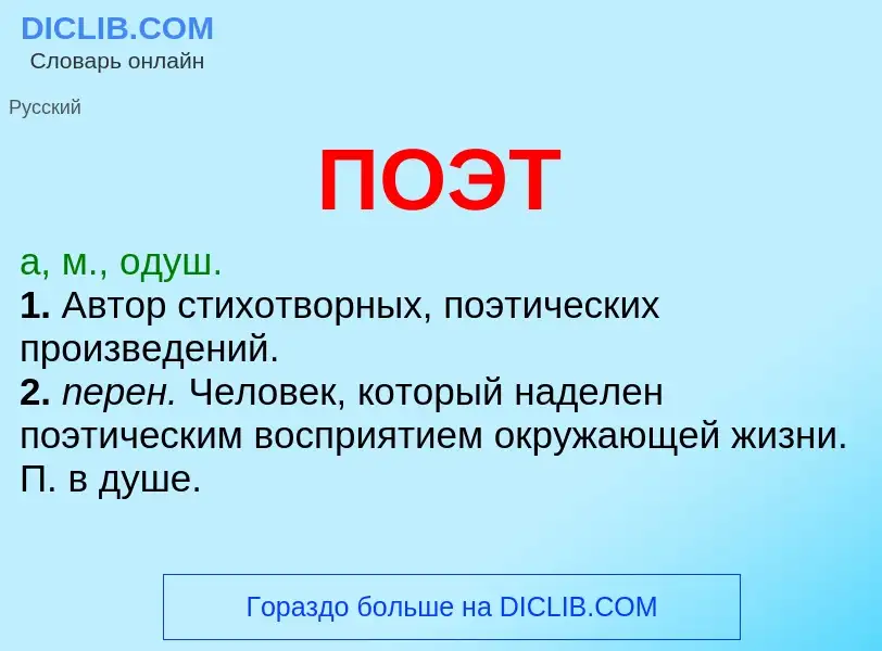 Что такое ПОЭТ - определение