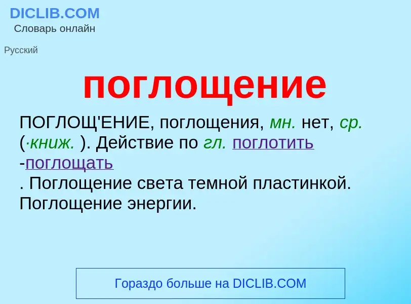 Что такое поглощение - определение