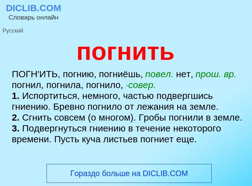 O que é погнить - definição, significado, conceito