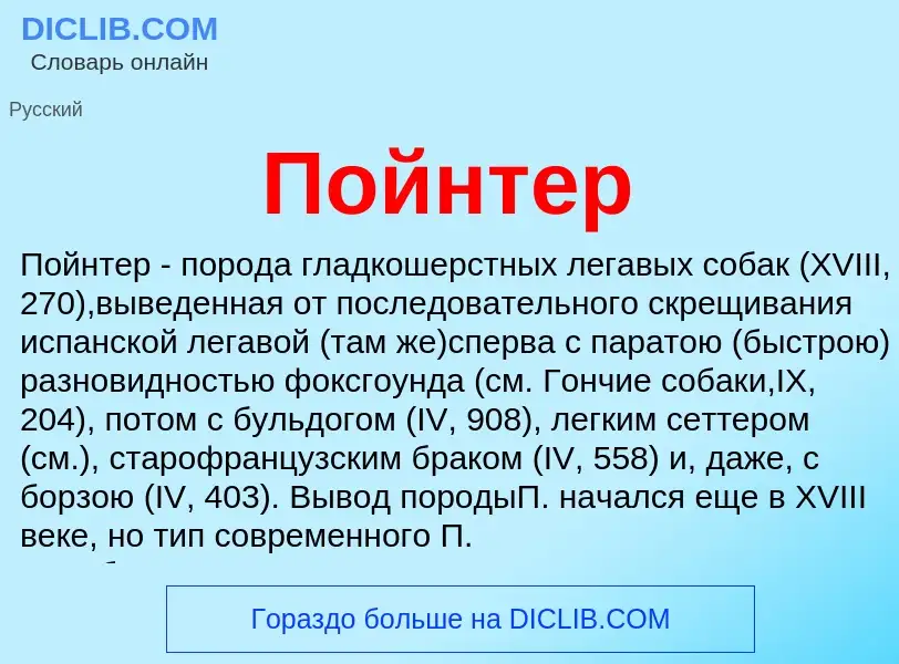 What is Пойнтер - meaning and definition