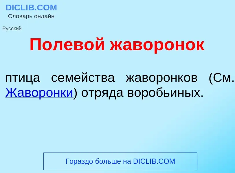 O que é Полев<font color="red">о</font>й ж<font color="red">а</font>воронок - definição, significado