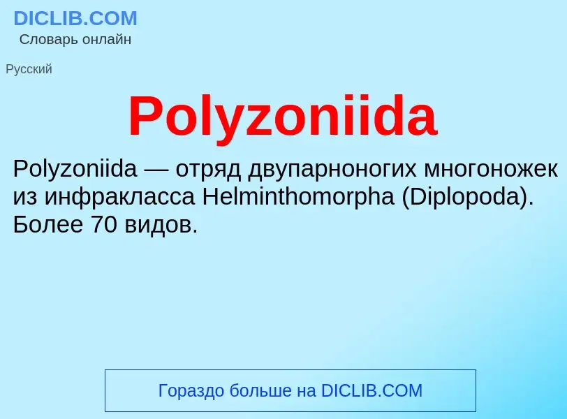 Τι είναι Polyzoniida - ορισμός