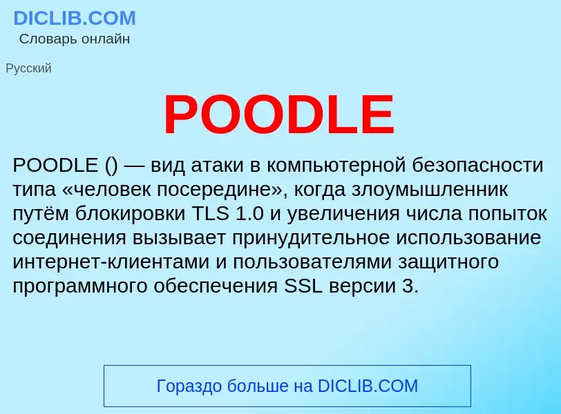 ¿Qué es POODLE? - significado y definición