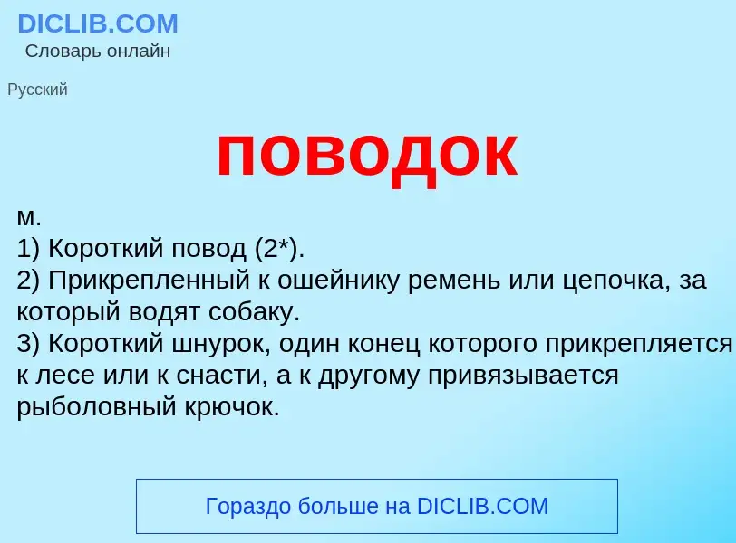 O que é поводок - definição, significado, conceito